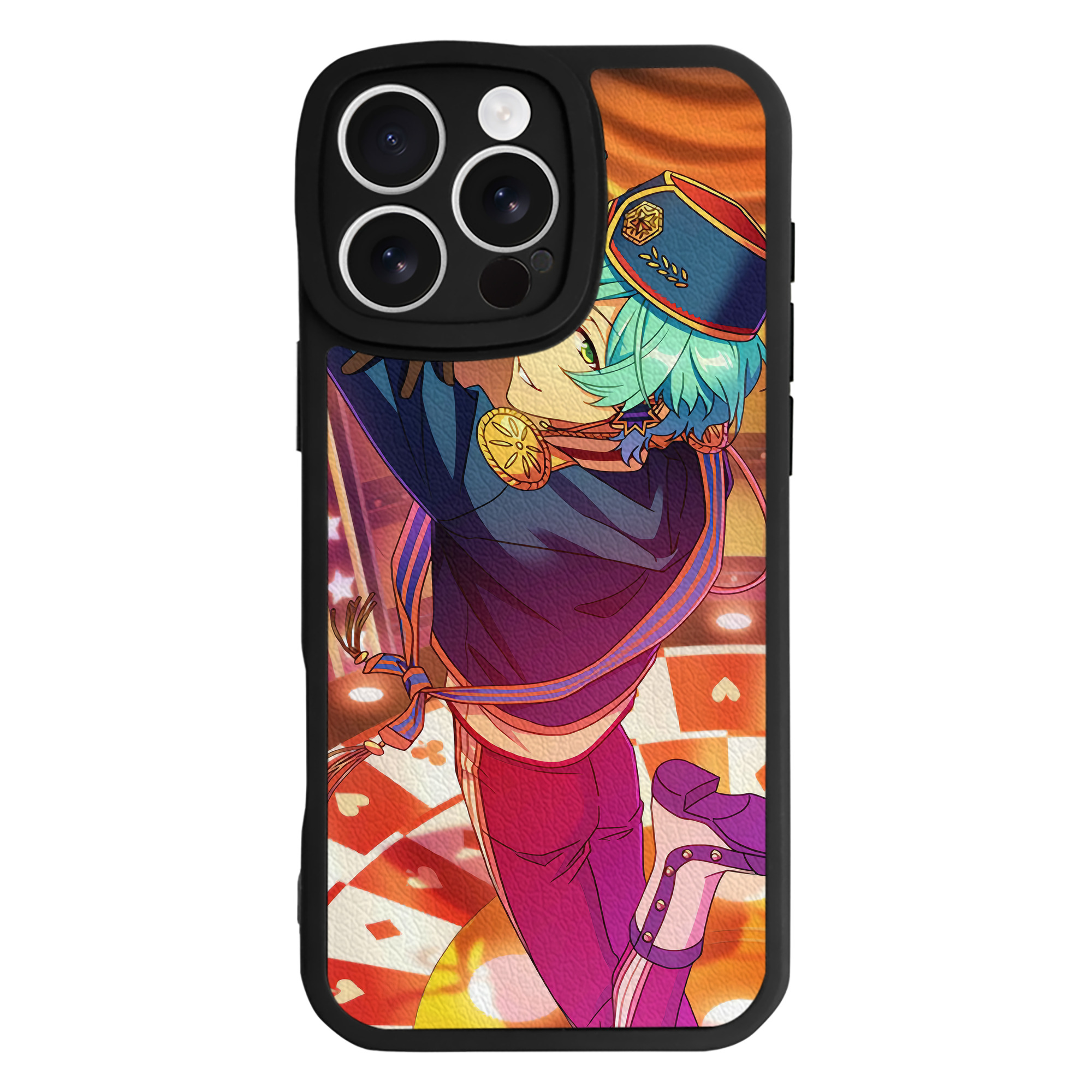 （画像用） あんさんぶるスターズ! Ensemble Stars 【iPhone 16シリーズ対応】シリコンスマホケース（レザー調） 材質：シリコン